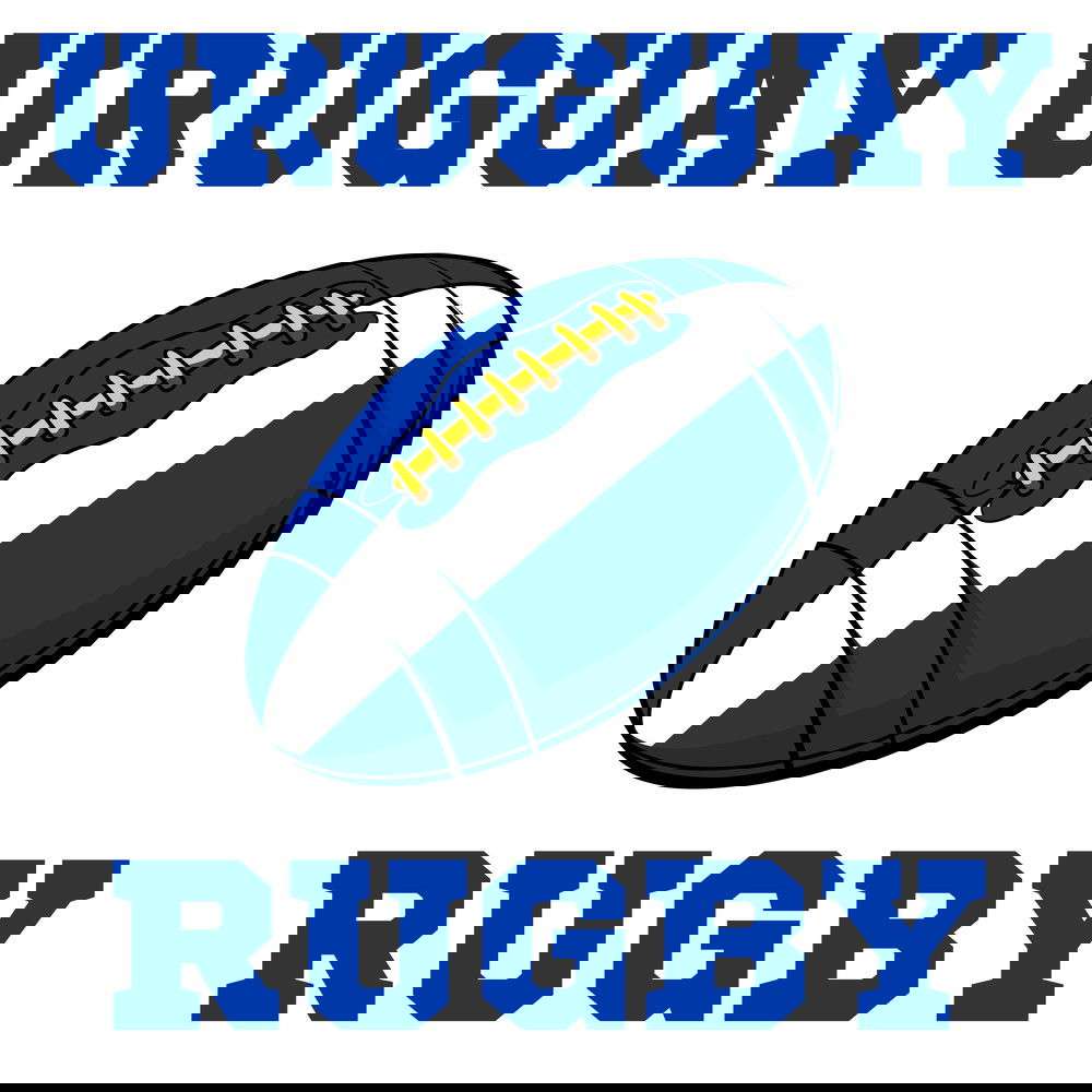 Uruguay Rugby Ball T-Shirt (Sky Blue)